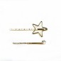 Lot de 2 pinces cheveux étoile 5cm doré