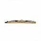 Pince barrette cheveux en métal doré et strass 6.5cm Pince barrette cheveux en métal doré et strass 6.5cm