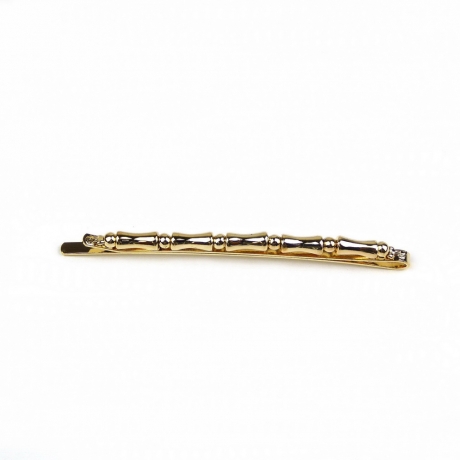 Pince cheveux, barrette cheveux fantaisie en métal doré 6.5cm