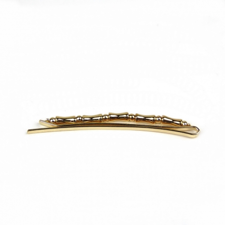 Pince cheveux, barrette cheveux fantaisie en métal doré 6.5cm