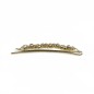 Pince cheveux lisette fine motif torsadé et perles rondes 6.5cm doré Pince cheveux lisette fine motif torsadé et perles rondes 6.5cm doré