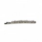 Pince cheveux lisette fine motif torsadé et perles rondes 6.5cm argenté