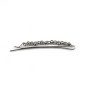 Pince cheveux lisette fine motif torsadé et perles rondes 6.5cm argenté