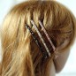 Barrette cheveux fine paillette 8cm - doré Barrette cheveux fine paillette 8cm - doré