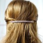 Barrette cheveux paillette longue 10cm - multicolore foncé