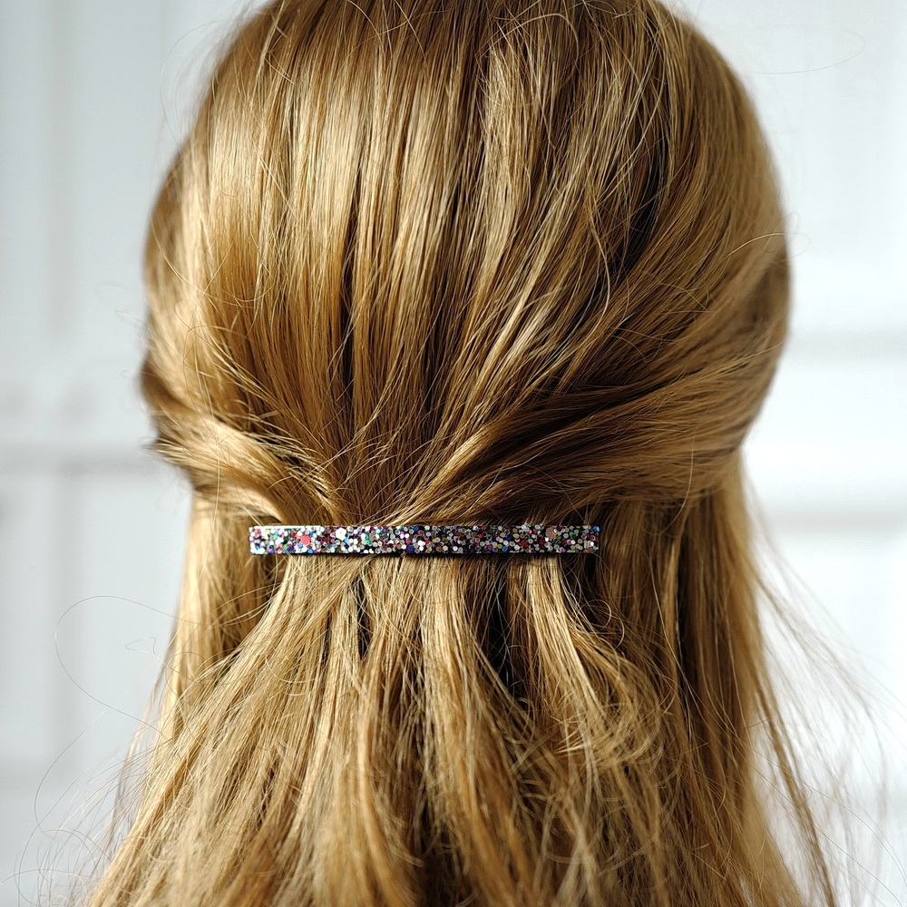 Barrette cheveux paillette 8.5cm - multicolore Barrette cheveux paillette 8.5cm - multicolore