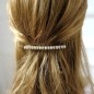Barrette cheveux perle 8.5cm - vert bronze