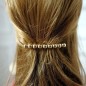Barrette cheveux perles 8.5cm - doré