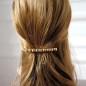 Barrette cheveux perles 8.5cm - doré