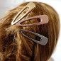 Pince cheveux métal brossé 8cm - or rose Pince cheveux métal brossé 8cm - or rose