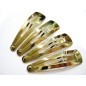Lot 6 pinces cheveux clic clac dorées 5cm