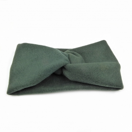 Bandeau turban cheveux large très doux - vert
