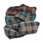 Bandeau cheveux croisé en tissu tartan écossais multi vert Bandeau cheveux croisé en tissu tartan écossais multi vert