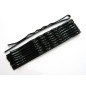 24 pinces guiche ondulées noir 6.5cm