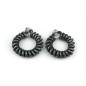 2 élastiques cheveux spirale torsadé lurex - gris 2 élastiques cheveux spirale torsadé lurex - gris