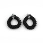 2 élastiques cheveux spirale torsadé lurex - noir 2 élastiques cheveux spirale torsadé lurex - noir