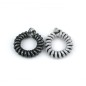 2 élastiques cheveux spirale torsadé lurex - gris argent