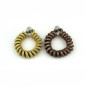 2 élastiques cheveux spirale torsadé lurex - doré marron 2 élastiques cheveux spirale torsadé lurex - doré marron