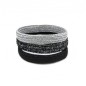 Elastiques cheveux lurex, lot de 3 - argent gris noir