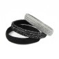 Elastiques cheveux lurex, lot de 3 - argent gris noir
