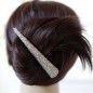 Grande pince cheveux concorde paillette 10.5cm - gris vert