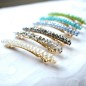 Barrette cheveux perle cristal 8.5cm - gris Barrette cheveux perle cristal 8.5cm - gris