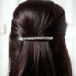 Barrette cheveux perle cristal 8.5cm - argent Barrette cheveux perle cristal 8.5cm - argent