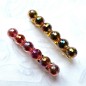 Barrette cheveux perle facette 7.5cm - marron
