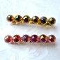 Barrette cheveux perle facette 7.5cm - marron