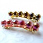 Barrette cheveux perle facette 7.5cm - rouge Barrette cheveux perle facette 7.5cm - rouge