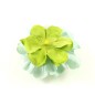 Fleur artificielle sans tige 7.5cm - Vert Eau