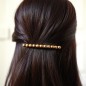Barrette cheveux perles 8.5cm - doré mat Barrette cheveux perles 8.5cm - doré mat