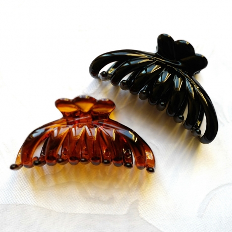 Pince cheveux crabe pour cheveux épais 8.5cm - noir