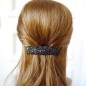 Barrette cheveux paillettes 9cm - multicolore foncé Barrette cheveux paillettes 9cm - multicolore foncé