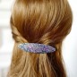Barrette cheveux ovale paillettes - violet Barrette cheveux ovale paillettes - violet