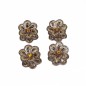 Pinces cheveux fleur paillette vernis, 4pcs - marron Pinces cheveux fleur paillette vernis, 4pcs - marron