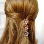 Pinces cheveux fleur paillette vernis, 4pcs - marron Pinces cheveux fleur paillette vernis, 4pcs - marron