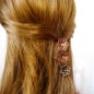 Pinces cheveux fleur paillette vernis, 4pcs - marron Pinces cheveux fleur paillette vernis, 4pcs - marron