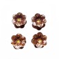 Pinces cheveux fleur paillette vernis, 4pcs - cuivre Pinces cheveux fleur paillette vernis, 4pcs - cuivre