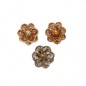 Pinces cheveux fleur paillette vernis, 3pcs