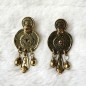 Boucle d'oreille pendante clip - doré