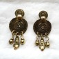 Boucle d'oreille pendante clip - doré
