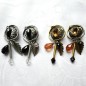 Boucle d'oreille pendante clip - doré