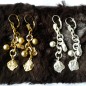 Boucle d'oreille pendante - argenté mat Boucle d'oreille pendante - argenté mat