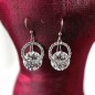 Boucle d'oreille pendante zircon - argent