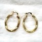 Boucle d'oreille créole ovale - doré