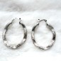 Boucle d'oreille créole ovale - argent Boucle d'oreille créole ovale - argent