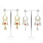 Boucle d'oreille pendante filigrane - doré