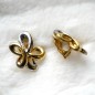 Boucle d'oreille clip vintage - doré argent Boucle d'oreille clip vintage - doré argent