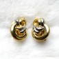 Boucle d'oreille clip vintage - doré argent Boucle d'oreille clip vintage - doré argent